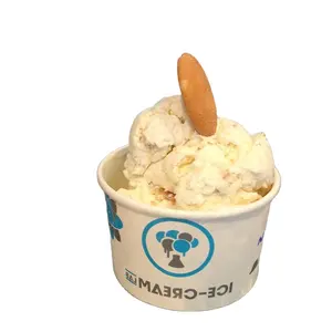 Commercio all'ingrosso fornitore di prodotti alimentari rivestimento interno tazza di carta per gelato tazza di yogurt gelato imballaggio da asporto