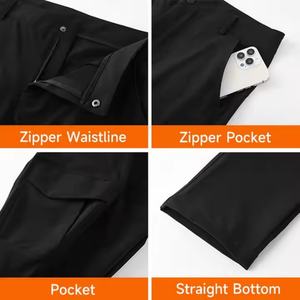 Pantalons de survêtement pour hommes en spandex personnalisés, jambes droites, jogging pour hommes, séchage rapide, légers, pantalons de survêtement pour hommes - Product Image 5