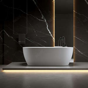 <span class=keywords><strong>Baignoire</strong></span> autoportante contemporaine en acrylique pour intérieur à bas prix, design de salle de bains moderne avec accessoire d'égouttage - Product Image 6