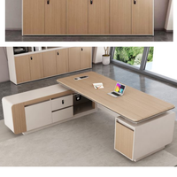 Table et chaise de bureau exécutif modernes et durables en bois avec rangement mural pour usage domestique/commercial