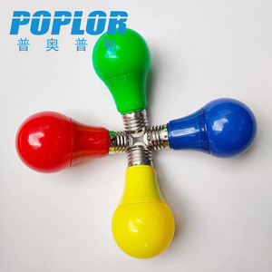 Bombilla LED de Color Poplor A60 de Plástico E27 5W 7W 9W, Iluminación Decorativa para Festivales, Rojo, Amarillo, Azul, Verde - Product Image 2