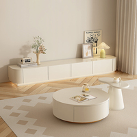 Bestseller 2026 Wohnzimmermöbel Moderner Wandmontierter TV-Schrank Einfaches Nordisches Rundes Wohnzimmer-Couchtisch-Set