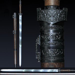 <span class=keywords><strong>Épée</strong></span> ancienne chinoise de 100cm de long, objets de collection Kung Fu, gravure gratuite de LOGO ou de texte sur la lame - Product Image 3
