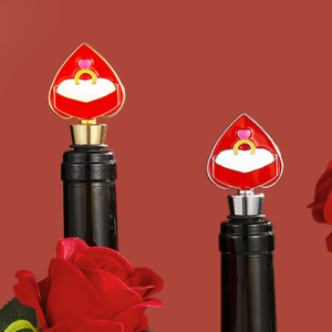 Heart Shaped <b>Wine</b> Stopper Gold Silver Rose Gold Zinc Alloy Sealing Bottle Stopper For Wedding Birthday Valentine Gift - Product Image 3
