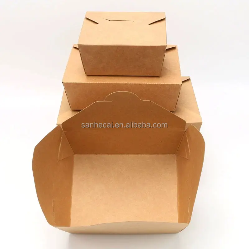 사용자 정의 로고 인쇄 다크 브라운 크래프트 종이 피자 상자 프리미엄 식품 포장