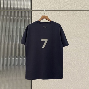 เสื้อยืดลำลองผู้ชาย ESSENTIALS รุ่นที่ 7 คอลเลคชั่น High <span class=keywords><strong>Street</strong></span> ทรงหลวม ผ้าฝ้ายฟล็อก คอกลม แขนสั้น ระบายอากาศได้ดี ซับเหงื่อ - Product Image 4