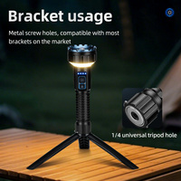 Linterna de Caza Portátil Ultra Brillante de Aluminio, Recargable, COB, Luz de Trabajo y Camping, Alta Potencia, Larga Duración, Linterna LED de Patrulla
