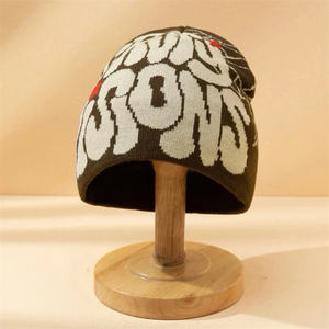 Gorro de Invierno de Jacquard Acrílico Unisex con Logotipo Personalizado al por Mayor, Gorro de Esquí Cálido para Mujeres y Niños, Gorro de Punto Jacquard con Estampado Completo - Product Image 5