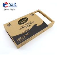 Feuilles de lessive jetables écologiques sans plastique, ingrédients hautement actifs, 80 lavages