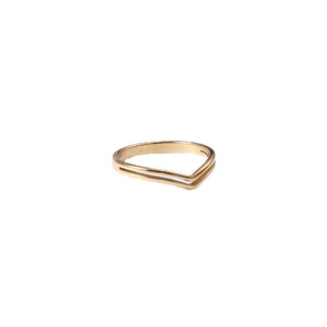 2025 Simple Double Géométrique En Forme De <span class=keywords><strong>V</strong></span> Simple Anneau Simple En Acier Inoxydable PVD 18k Or Bijoux Cadeau - Product Image 6