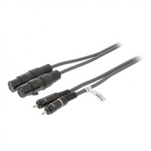 Cable estéreo 2x XLR hembra de 3 pines a 2x RCA macho de 3m para conexión de audio y video - Product Image 3