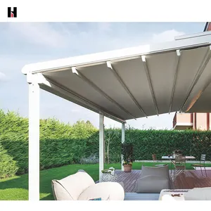 공장 공급 업체 전망대 정원 pergola 알루미늄 야외 태양 방지 루버 pergola 전동