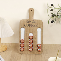 Vintage personnalisé mural cuisine bureau k tasses café capsule stockage comptoir présentoir bambou bois café dosette support