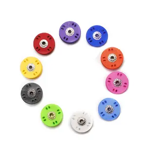 200Sets Metal Snap Button Fastener Press Buckle Invisible Buttons Baby Clothes Bag Garment DIY Sewing Accessories Colorful 25mm