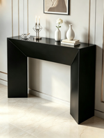 Console d'entrée minimaliste moderne en acier noir, table multifonctionnelle de luxe léger pour hôtel, couloir, villa, maison
