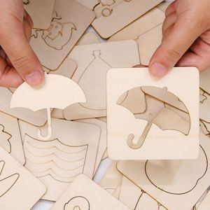 Cross-border DIY coloring and decorating wooden <b>frame</b> baby <b>painting</b> art board toy <b>for</b> 5-1 year olds - Product Image 2