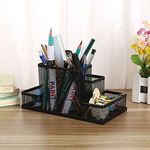 مستلزمات مكتبية إكسسوارات تخزين قلم رصاص حامل قلم رصاص سطح مكتب شبكة معدنية طقم مع 4 أقسام - Product Image 6