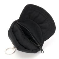 Porte-clés personnalisé en forme de mini casquette de baseball, pochette à monnaie zippée, breloque de sac avec broderie de logo