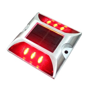 Reflector Solar Monocristalino de Aluminio y Plástico Resistente al Agua IP68, Amarillo, de Alta Intensidad, Prismático, con Litio - Product Image 1