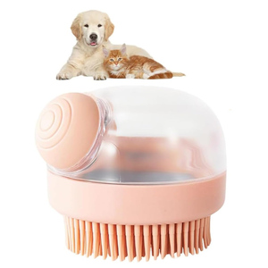 Nouvelle brosse de massage et de bain de luxe 2025 en silicone souple avec poils en caoutchouc et distributeur de shampoing pour chats, pour salle de bain et douche - Product Image 3