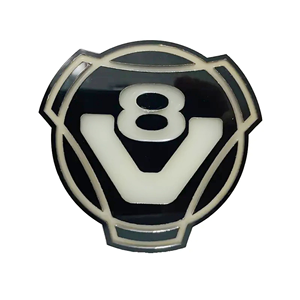 Badge lumineux LED coloré avec logo <span class=keywords><strong>V8</strong></span> 24V pour camion lourd <span class=keywords><strong>Scania</strong></span>, compatible avec la calandre avant. - Product Image 1