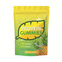 Gummies de protéines de lactosérum sans sucre pour adultes, en gros, prix OEM, supplément nutritionnel sportif, saveur ananas