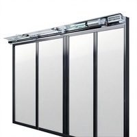 Sistem Pintu Geser Otomatis OUTUS ES200 200KG AC 110V 100W dengan Motor Operator dan Sensor untuk Pintu Masuk Kaca Komersial