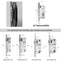 Serrure de porte intelligente à empreintes digitales avec reconnaissance faciale 3D, WiFi, haute sécurité, caméra OEM, portes en aluminium/acier, stockage cloud