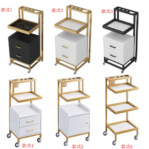 Juego de Muebles de Peluquería de Estilo Moderno, Color Blanco y Dorado, de Lujo, para Venta al por Mayor - Product Image 3