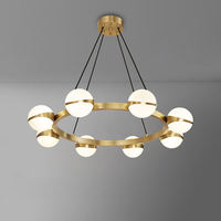 XZ personnalisé moderne luxe maison plafond pendentif lumière rectangulaire forme laiton cuivre lustre pour cuisine Villa personnalisé laiton lampe