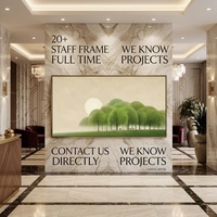 Tableau mural abstrait moderne le plus vendu, paysage d'arbre peint à l'huile, décoration d'hôtel