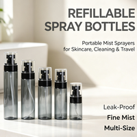 Bouteilles de pulvérisation en plastique personnalisables, bouteilles de pulvérisation nano hydratantes, 50-100 ml, bouteilles de pulvérisation à fine brume, opaques, pour les marques cosmétiques