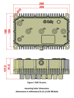 Controlador de Motor de Inducción CA Kelly KAC-HC IP66 Impermeable de Alta Corriente 48V 72V 84V 500A 600A 700A 800A 5-12kW con Control de Velocidad