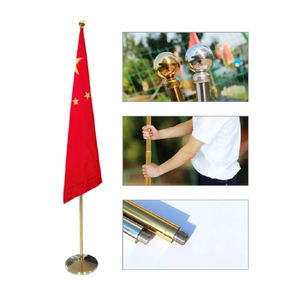 رخيص عالي الجودة طباعة على الوجهين 2 م 3 م عمود ارتفاع مخصص كبير أعلام قائمة للمكتب مع شعار مطبوع - Product Image 4