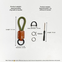 Kit de porte-clés en cuir fait main avec corde tressée et anneau métallique – Fournitures d'artisanat pour la fabrication de bijoux et l'organisation des clés de voiture
