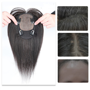 RE LONGFOR Swiss net parrucca <span class=keywords><strong>capelli</strong></span> <span class=keywords><strong>veri</strong></span> frangia naturale copertura <span class=keywords><strong>capelli</strong></span> bianchi topper di ricambio testa femminile - Product Image 6