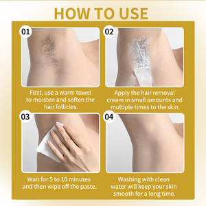 Crema Depilatoria para Zonas Íntimas, Axilas, Piernas y Cuerpo, Sin Dolor, Sin Olor, No Irritante - Product Image 4