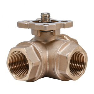 Vanne à boisseau sphérique motorisée électrique COVNA 3 voies en acier inoxydable CF8M 1000 WOG 12V à filetage femelle pour système d'irrigation OEM - Product Image 3