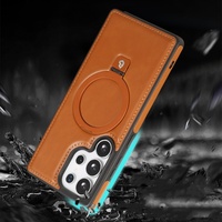 Étui magnétique pour téléphone Samsung S26 Ultra 21 Ultra, support invisible, coque de protection en cuir pour Samsung S25 Ultra 24 23 22