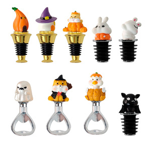 Halloween Bottle <b>Openers</b> And Corkscrews Set With Cute Characters For Wine Bottles And Beer Cans - Product Image 1