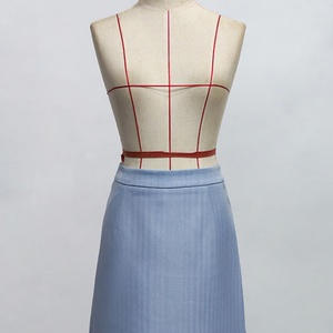 Falda de Mujer al por Mayor, Personalizada OEM/ODM, Color Sólido, a Rayas, Cintura Alta, Estilo Casual, Línea A, para Vacaciones, Uso Diario - Product Image 3