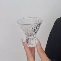 Gelas Tumbler Mini Kaca Berkaki Tinggi Motif Batu Permata Retro Instagram 2026 dengan Dinding Tebal untuk Anggur, Kembali ke Sekolah, Penggunaan Universal