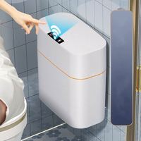 Poubelle intelligente sans contact avec capteur, 10L, 12L, 15L, bac à déchets à induction, poubelle de cuisine