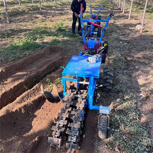 bibo Agricultural <b>Walk</b> Behind Chain Trencher Handheld Ditching Trenching <b>Machine</b> for Irrigation Pipeline - Product Image 2