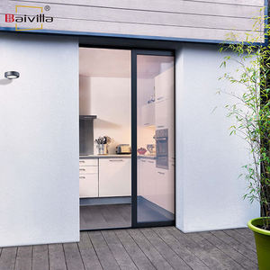 <span class=keywords><strong>Kit</strong></span> de portes coulissantes sur rail pour pièces intérieures personnalisées Système de porte coulissante de poche magique en aluminium et verre - Product Image 6