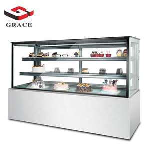 Commercial Bakery Display Cake refrigerated cabinet cake refrigerator showcase with marble base