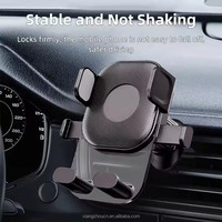Support de téléphone universel pour voiture à fixation par gravité sur grille d'aération, support mobile rotatif à 360° pour bureau, hauteur réglable