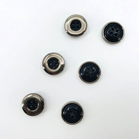 Kemeja dapat disesuaikan 4 lubang hitam 100% kancing poliester bawah kancing Abs kancing pelangi Resin bulat kancing giok