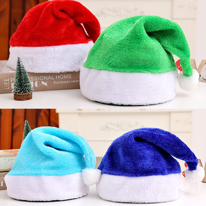 Gorro de Santa Claus Personalizable, Ecológico e Impermeable, de Peluche Sintético Rojo y Blanco, con Serigrafía de Logotipo Personalizado - Product Image 3