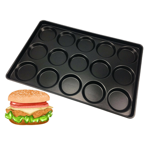 Plateau <span class=keywords><strong>de</strong></span> cuisson à fond arrondi 600 x 400 mm pour pains à <span class=keywords><strong>hamburger</strong></span> / pains à <span class=keywords><strong>hamburger</strong></span> - Product Image 1